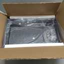 Vantic C Shaped End Table, Small Side Table for Couch and Recliner, Slide Under Sofa Tray Desk with Storage Bag for Living Room and Bedroom, Greige