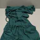 PRETTYGARDEN Womens Fall Elegant Long Lantern Sleeve Short Dress Wedding Guest Crewneck Tie Waist Knit Cocktail Dresses (Medium, Dark Green)