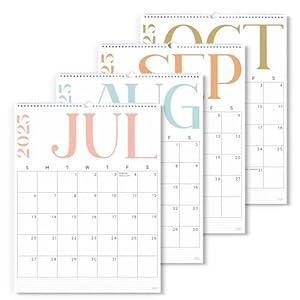 S&O Modern Vertical Wall Calendar from July 2025-Dec 2026 - Tear-Off Monthly Calendar - 18 Month Academic Wall Planner - Hanging Organizer to Track Anniversaries & Appointments - 13.5"x10.5”in