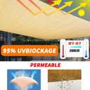 20' x 20' Sand Rectangle Sun Shade Sail Outdoor Canopy Awning UPF50+, 95% UV Blockage, Sunshade with High-Strength Steel Cable Edges for Outdoor Patio Garden Backyard, 20' X 20' Pro
