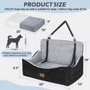 JOEJOY Dog Car Seat for Medium/Large Dogs - Reversible Dual-Sided Travel Dog Car Bed with Memory Foam, Washable Pet Booster Seat for Dogs up to 55 lbs or 2 Small Dogs, 2 Safety Leashes, Grey