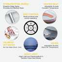 ZMJH Bidet Toilet Seat, Electric Smart Heated Seat with Slow Closes, Vortex Wash, Warm Dryer, Rear and Front Wash, Warm Water, Remote Control, and Night Light, White, A102S-W (Elongated)