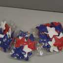 Hahafelt 13 FT 48 Pcs Patriotic Felt Star Garland Banner 4th of July Garland Decorations Red White and Blue 250th Anniversary Memorial Day 3D Star Felt Banners for Independence Day Party Home