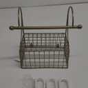 DII Rustic Farmhouse Bathroom Dcor, Metal Storage, Small Towel Bar, Gold