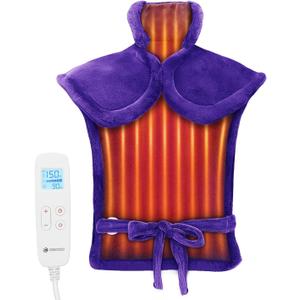 CooCoCo Heating Pads for Women Grandma, Electric Heated Neck & Shoulder Wrap, Cute Heat Pad with 6 Heat Levels, Mothers Day Gifts for Mom Wife Her Girlfriend, FSA HSA Eligible, Purple