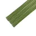 100 Pieces 18 Gauge Green Paper Covered Floral Wire Stems for DIY Crafts, Artificial Flower Arrangements 16 inch Paper Covered Floral Stems