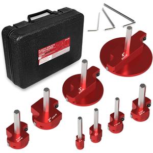 8-Piece PVC Pipe Reamer Kit - Qoobly Plastic Pipe Fitting Reamers for 1/2" Drills, Compatible with SCH40 PVC CPVC ABS Pipes - Reamer Sizes from 1/2" to 4" for Tubs Professional Pipes Repairs DIY Use
