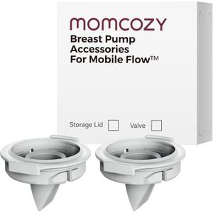 Momcozy Original Replacement Accessories for Upgraded Mobile Flow | Upgraded M9,Original Upgraded M9 Breastfeeding Parts,Valve2 Pack (Duckbill Valve-2PCS, Gray)