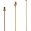 Candlestick Holders Taper Candle Holders, Candle Stick Holders Kit Decorative Candlestick Holder Set of 3 for Wedding Party Dinning Table Centerpiece Home Decoration (Gold)