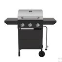 Nexgrill 3-Burner Propane Gas Grill with Side Tables, 27,000BTUs, Stainless Steel Lid, Spacious 429 SQ. In. Cooking Space, BBQ Grill for Outdoor Cooking, Patios, Parties, and More - 720-1012