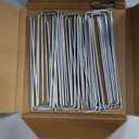 FEED GARDEN 6 Inch 25 Pack Galvanized Landscape Staples 11 Gauge Anti-Rust Garden Stakes SOD Pins Yard Stakes
