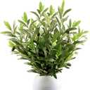 8 Pcs Artificial Olive Branches for Vase, 22" Fake Greenery Olive Leaves Stems Faux Tabletop DIY Plants for Home Office Cafe Wedding Party Decor (4 Branches)