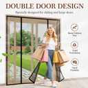 Yotache Magnetic Screen Door Fits 70x79 Inch Doors, 72"x80" Reinforced Mesh - Double-Sided Opening Screen with Super-Strong Magnets for Patio, Sliding, French, Front & Back Doors