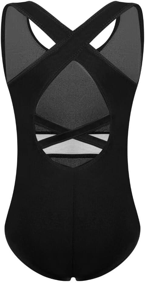 Girls’ Ballet Dance Leotard Tank Leotards Sleeveless, Mesh Waist, Crisscross Straps Back(SM23617-06-L) Girls’ Ballet Dance Leotard Tank Leotards Sleeveless, Mesh Waist, Crisscross Straps Back(SM23617-06-L)