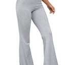 SOLY HUX Women's High Waisted Flared Yoga Pants Bell Bottom Casual Sweatpants Trousers (S)