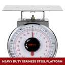Tada 44 LBS Stainless Steel Mechanical Kitchen Scale Heavy Duty Portion-Control Food Scale Produce Scale with Stainless Steel Platform