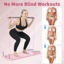 Pilates Board - Pilates Reformer Set, Multi-Purpose Foldable Pilates Reformer Board for Home,11 in 1 Pilates Equipment, Pink