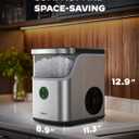 Silonn Nugget Ice Maker Countertop, Ice Basket with Handle, Quiet Operation & Self Cleaning Ice Machine, Chewable Ice, 33 lbs/24H, Portable Pellet Ice Maker with Scoop for Home, Kitchen and Office