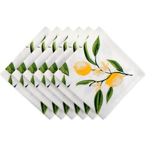 DII Lemon Bliss Tabletop Collection, Napkin Set, 6 Piece (20" x 20" (Set of 6))