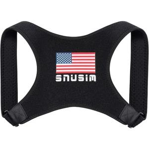 SNUSIM Posture Corrector Upper Back Brace Neck Shoulder Back Support Brace Pain Relief Belt for Women Men Braces Spine Straightener Breathable