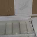 ChooChoo Farmhouse Coffee Bar Cabinet, Buffet Cabinet with Storage, Sideboard Buffet with Glass Door, Console Table for Kitchen, Hallway, Entrance, White