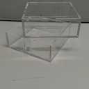 Cocktail Napkin Holder, Acrylic Napkin Caddy for Table, Square Napkin Dispenser for Bar, Kitchen, Party, Dinner, 5.5x5.5x2" (Clear) 2 PCS