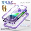 Diaclara Designed for iPhone 14 Case, Full Body Rugged Case with Built-in Touch Sensitive Anti-Scratch Screen Protector, with Camera Lens Protector for iPhone 14 6.1" (Peri Purple)