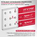 300-Piece Pegboard Hook Set, Pegboard Organizer Accessories for Hanging, Durable Metal Hooks for Tool Organization, Garage, Workshop, and Craft Storage