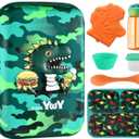 Kids Lunch Box Bag Set - 3D Dinosaur Lunch Bags for Boy with Containers Reusable Complete Lunch Kit Included 3-Compartment Lunchbox Leakproof Insulated Lunchbag Sets for Toddler School Lunch Supplies