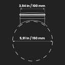 Round Saddle Take Off for 6'' Inch Duct - 4'' Outlet Branch Extension - 90 Degree Splitter - Vent Duct Transition - Round Take-Off with Rubber Gasket for Better Fit - HVAC Takeoff Ducting