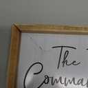 The Ten Commandments Rustic Bible Verse Framed Wall Art, 11''×16'' 