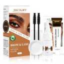 Lash Color Kit, At Home DIY Eyebrow & Eyelash Color Set, Instant Results with Natural Ingredients, Safe & Easy to Use, Temporary Color up to 2 Weeks (Coffee)