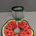 CNEO Inflatable Dog Cone Collar with Detachable Enhanced Anti-Licking Shield, Soft Neck Donut Collar for Dogs After Surgery, Adjustable Dog Cone Alternative for Large Medium Small Dogs & Cats (XLNeck 18"-23", Watermelon)