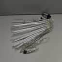 Joomer 2Pack Christmas Lights Outdoor, 11.8 inch 10 Tubes 240 LED Meteor Shower Lights, LED Falling Icicle Cascading Light with Timer Waterproof and Connectable for Christmas Decoration (Warm White)