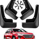 4PCS Mud Flaps for 2019-2023 Hyundai Santa Fe,Splash Guards Front and Rear Fender Protector Fit Santa Fe Accessories(Not Fit XL Models) Custom Fit Durable Fender Tire Cover