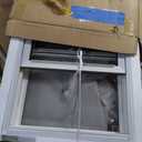 Vinyl Double Hung Sliding Window, 24" x 36" Household Window with Double-Pane Insulated Tempered Glass and Fiberglass Screen for House, Mobile Home (White)