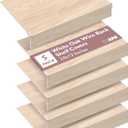 Ilyapa Wire Shelf Cover, 24x12 Inch, 5 Pack - Oak Print, PVC Faux Wood