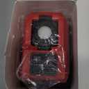 220W Power Inverter Compatible with Milwaukee 18V Battery, DC 18V to AC 110V Battery Inverter, Power Station Generator with 1 AC Outlet, 2 USB Ports & 1 Type-C Fast Charging, 400LM LED Work Light (Red)