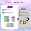 Light Up Princess Dresses for Girls Toddler Halloween Birthday Party Girls Costume with Accessories (Purple)