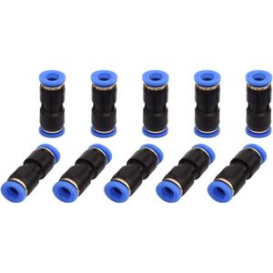 SNS 3/8" Tube OD Plastic Straight Union Pipe Tube Fitting Straight Pneumatic Connector(10 PCS) SPU-3/8
