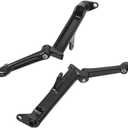 Black Adjustable Frame Mounted Highway Peg Mounts with Extended Arm For Harley Touring 2009-2020