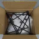 MyGift Matte Black Metal Triangular Coffee Mug Holder Wall Mount Display Rack Mug Organizer with 3 Hooks, Set of 4