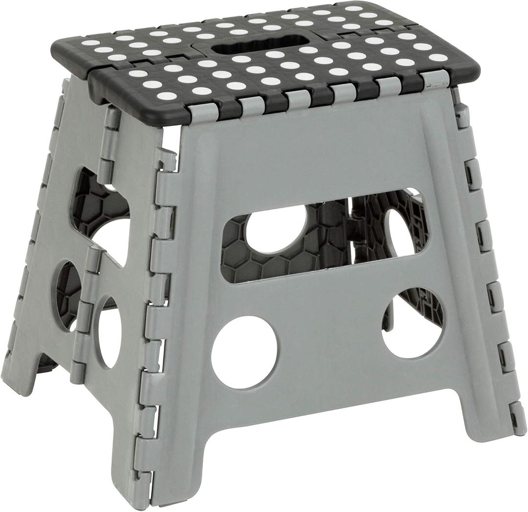 Honey-Can-Do TBL-02977 Folding Step Stool with Anti-Slip Surface, 12.8-Inch,Multicolor, 300 lbs