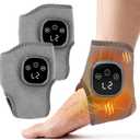 YAZHI Foot Massager 2-in-1 Warming Wrap  Relax & Renew Foot & Ankle Massager with 3 Modes & 4 Heat Levels, Portable for Home or Travel 2pack