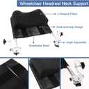 Wheelchair Headrest Neck Support Pillow, Head Backrest Adjustable Heightening Cushion for Elderly, Disabled, After Post-op, Medium