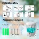 Touchless Automatic Hand Sanitizer Dispenser, Gel Wall Mount Hands Free Soap Dispenser Mounted 700ML for Hotel, Office, School, Kitchen, Church, Shopping Mall, Applicable to Multiple scenarios White