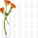 5.9" Cylinder Glass Bud Vases Set of 20 Mini Clear Skinny Vase Small Glass Vases for Flowers Cylinder Vases for Centerpieces Bulk Bud Vase Floral Vase Decor for Wedding Bridal Shower Birthday