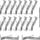 24 Pcs 5 Inch Gutter Hangers 5 Inch Hidden Gutter Brackets, Rain Gutter Hangers with Pre-Inserted Screws, Quick Screw Gutter Clips Gutter Parts for 5" K-Style Aluminum Gutter Repair