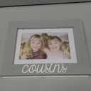 Juvale 4x6 and 5x7 Cousins Picture Frame, Cousins Word Attachment, White Beveled Mat (9x0.5x7.1 In, Gray)