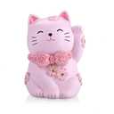 Cute Pink Maneki-Neko Lucky Cat Piggy Bank Home Decor Ornament Gift for Girls